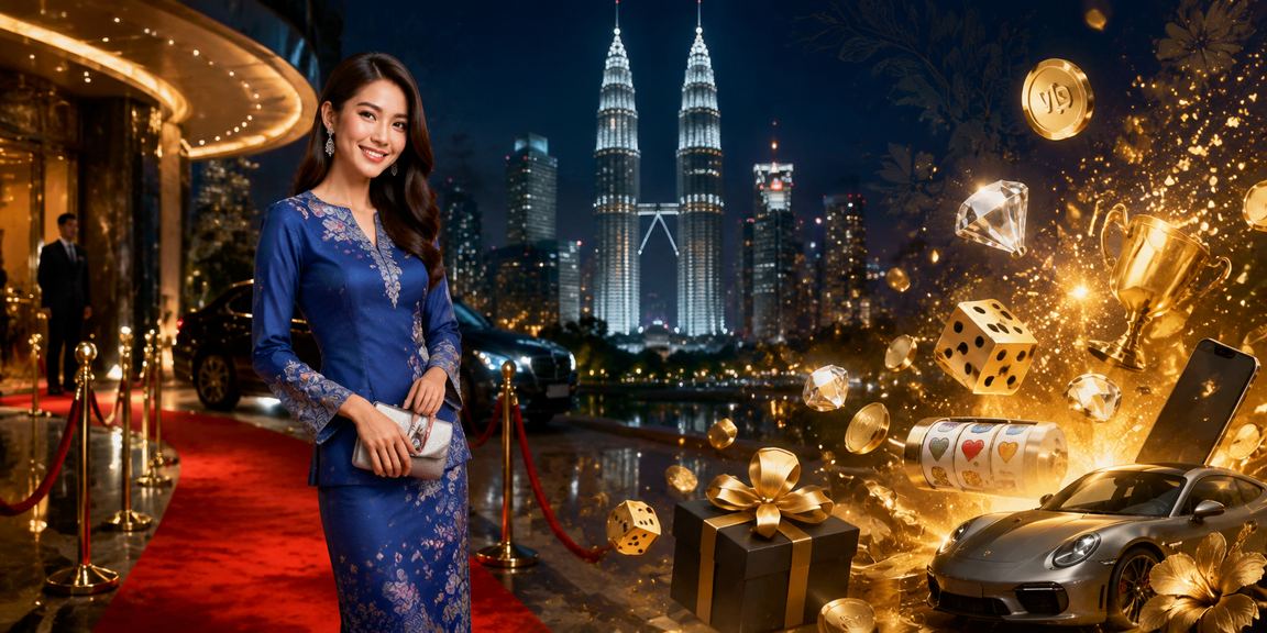 Pengguna Malaysia dalam pakaian baju kurung menikmati hiburan kasino dalam talian di platform ex2 Kuala Lumpur