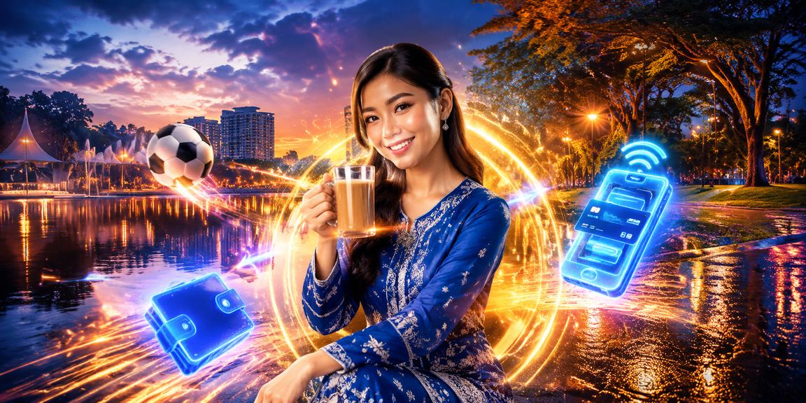 Pengguna Malaysia dalam baju kurung menggunakan aplikasi kasino dan slot ex2 dari telefon pintar